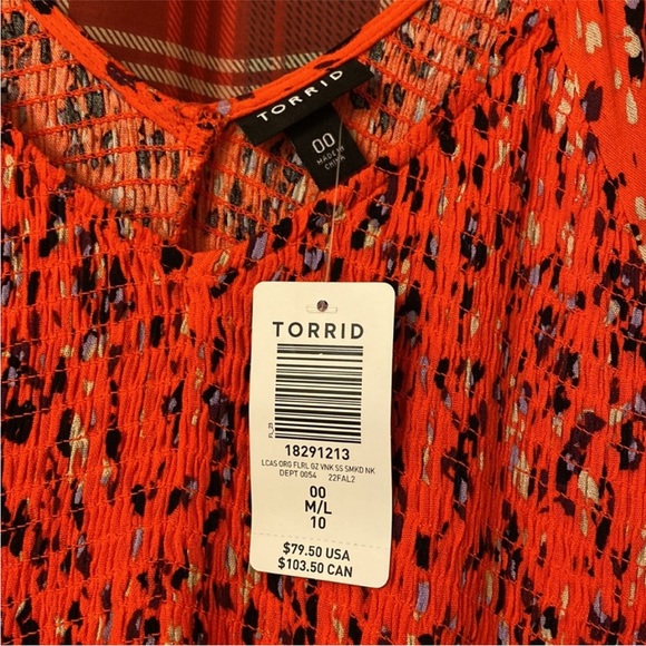 NWT TORRID MIDI GAUZE SMOCKED
SKATER DRESS 00x - Picture 8 of 8